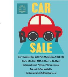 Car boot sales every Wednesday from May 2025
